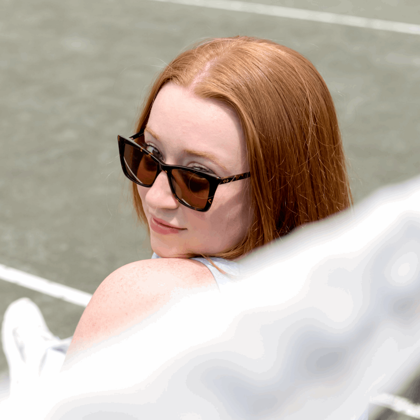 TONI: TORTOISE Blue Eye Sunglasses