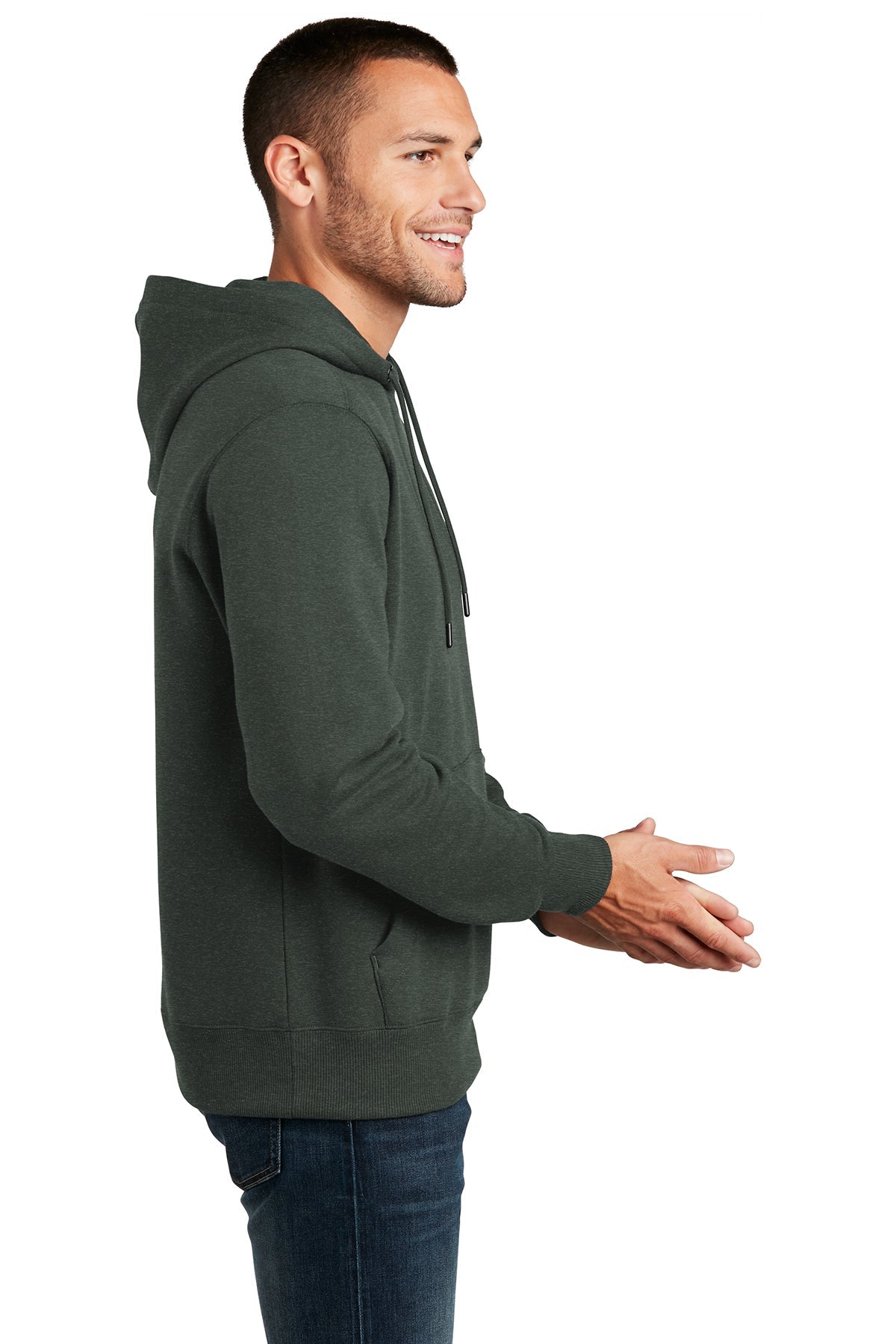 Fleece Hoodie / Heathered Forest Green / Local saltandsandshop