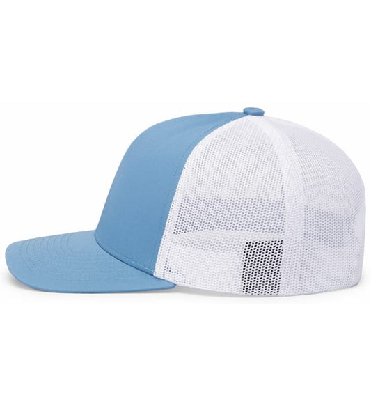 Shark Trucker Snapback Cap / Columbia Blue/White / Salt and Sand