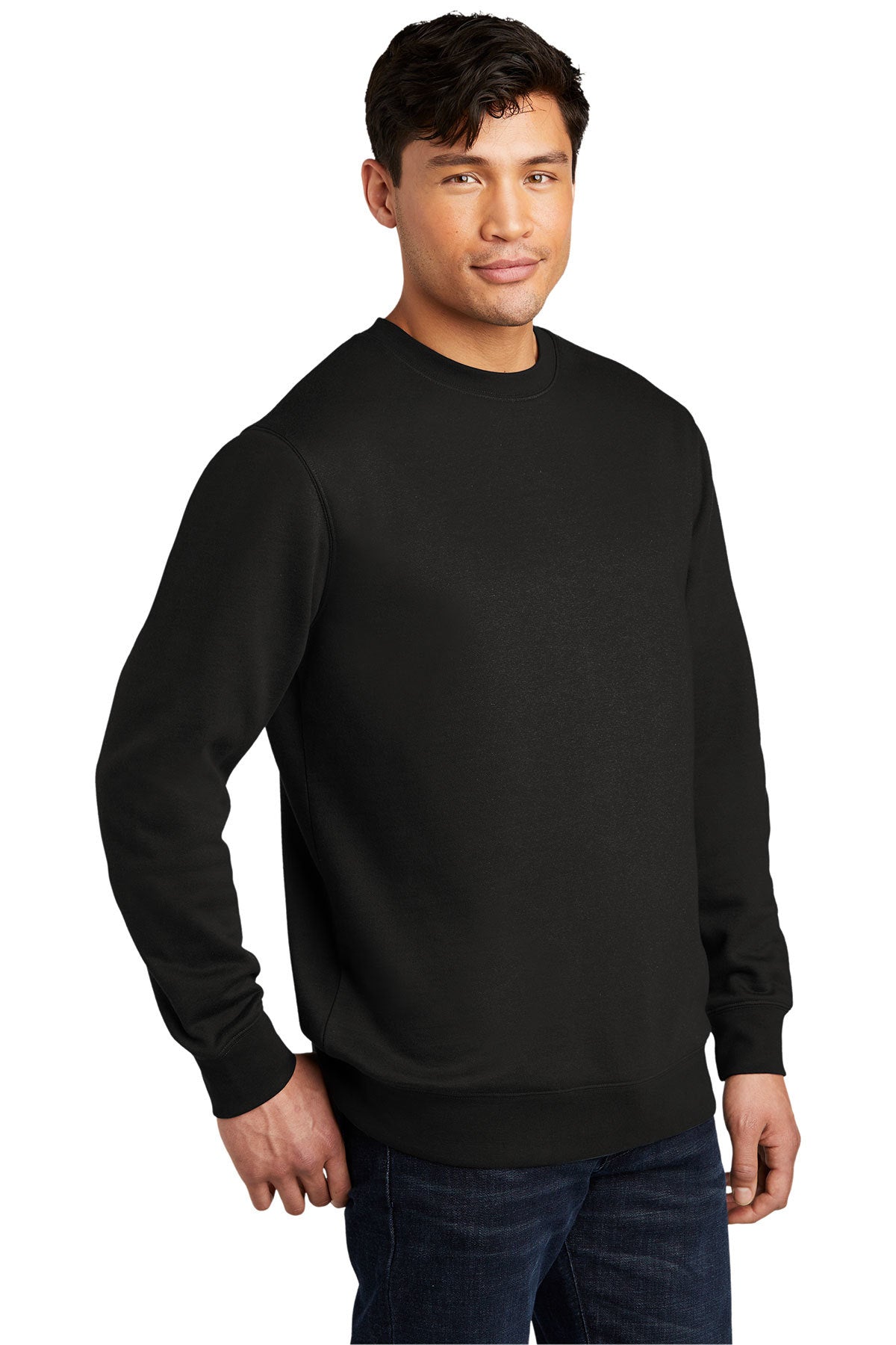 Fleece Crewneck Sweatshirt / Black / Salt and Sand