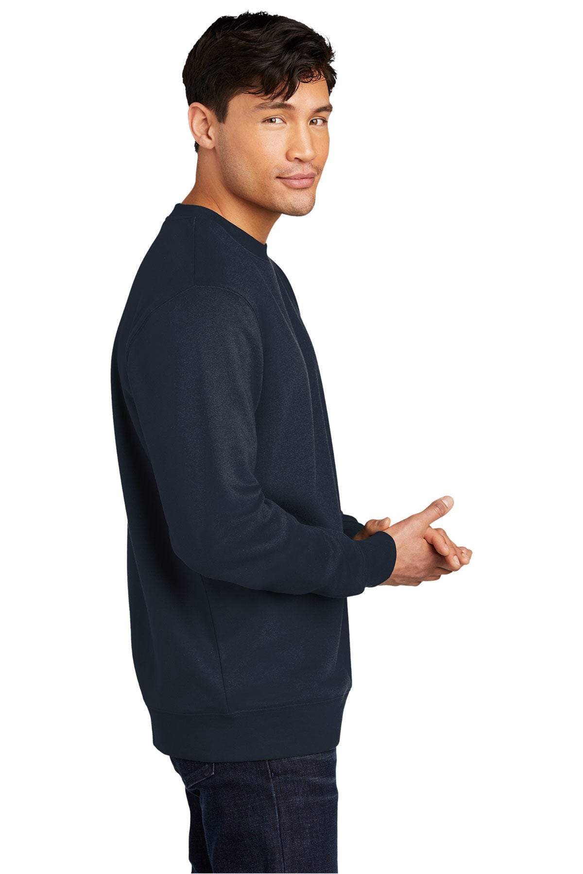 Fleece Crewneck Sweatshirt / Navy / Salt and Sand