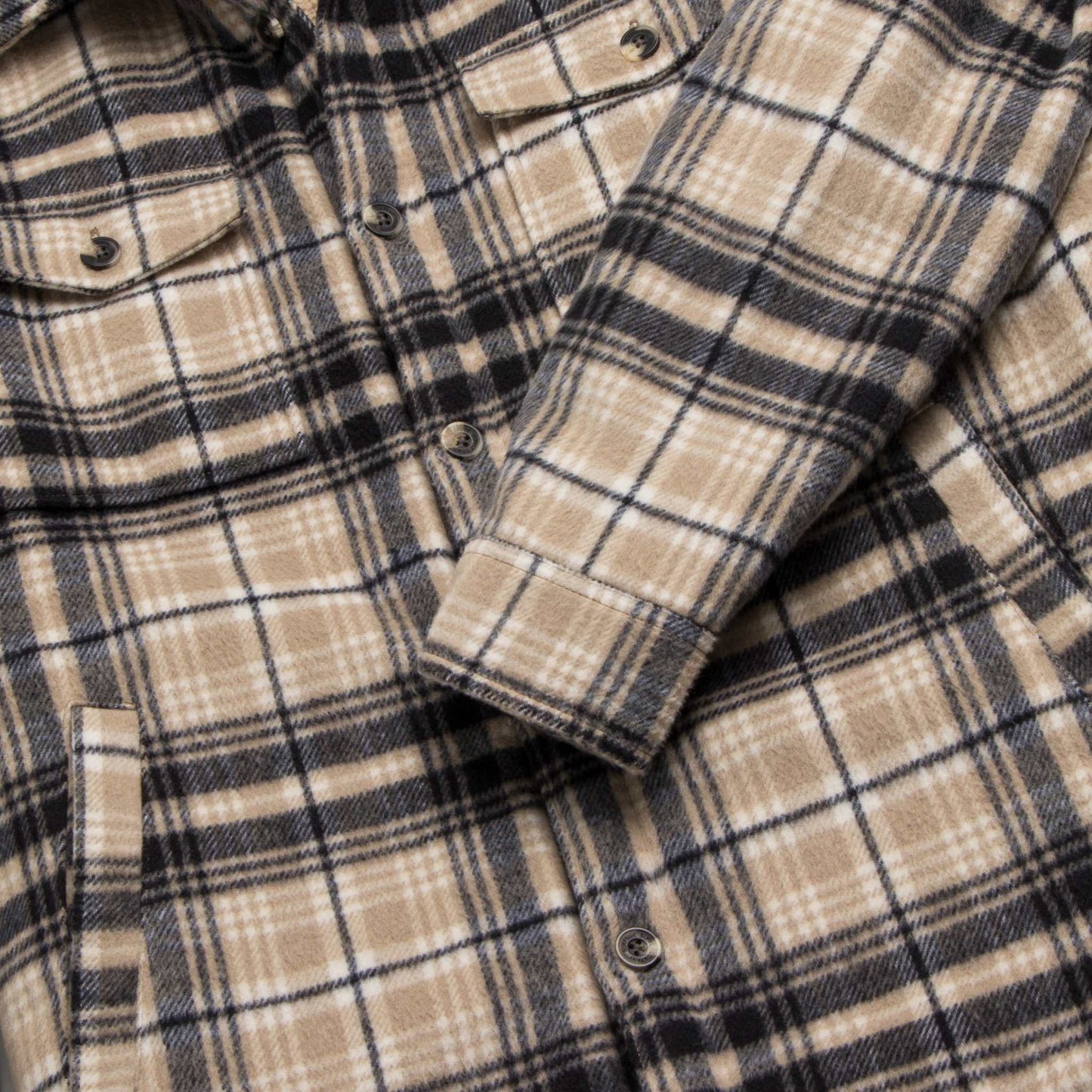 Skip Sherpa Shirt Jacket - Chinchilla