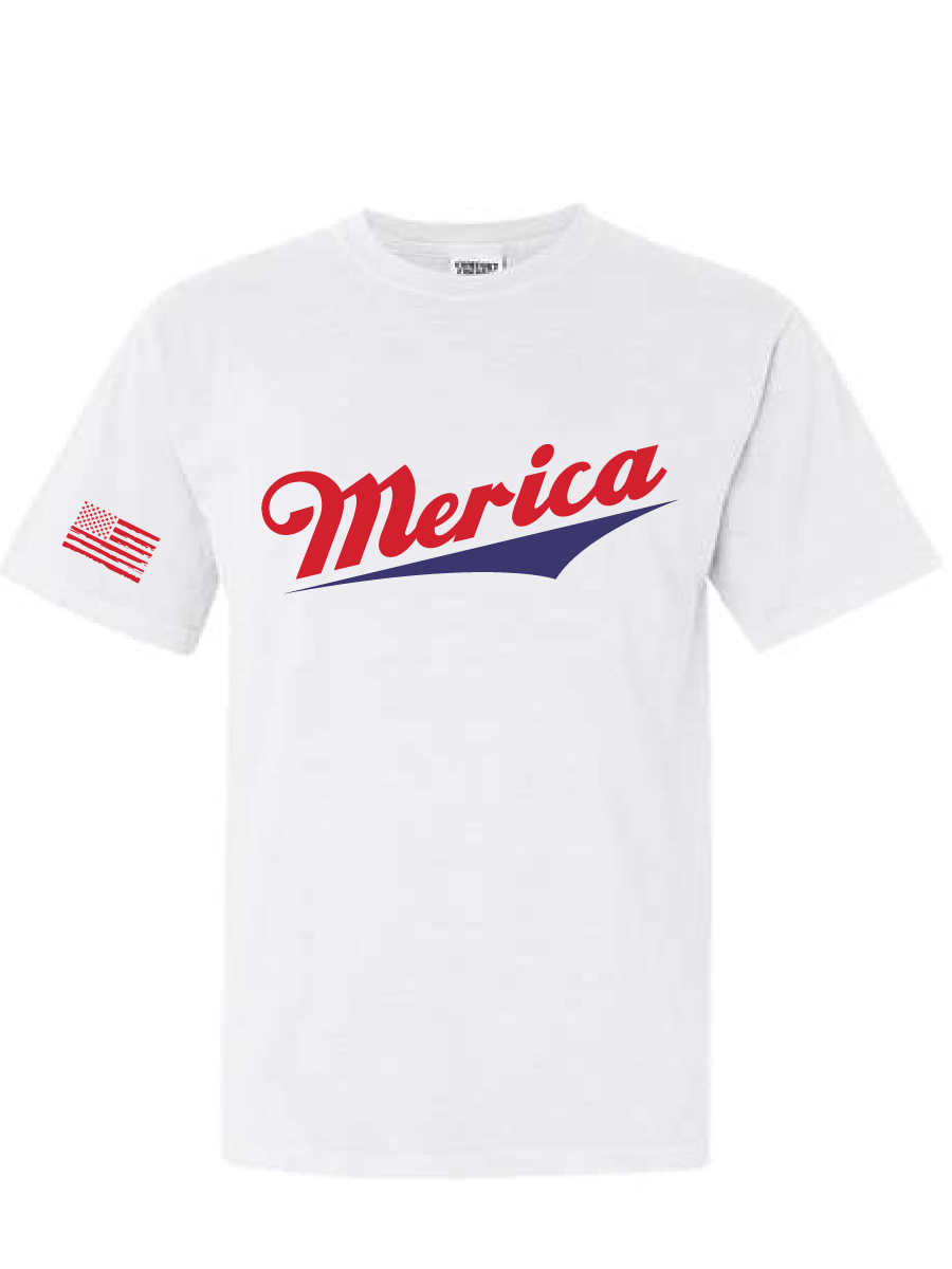 'Merica / Adult Unisex Softstyle Short Sleeve Tee / 3 Colors / Patriotic