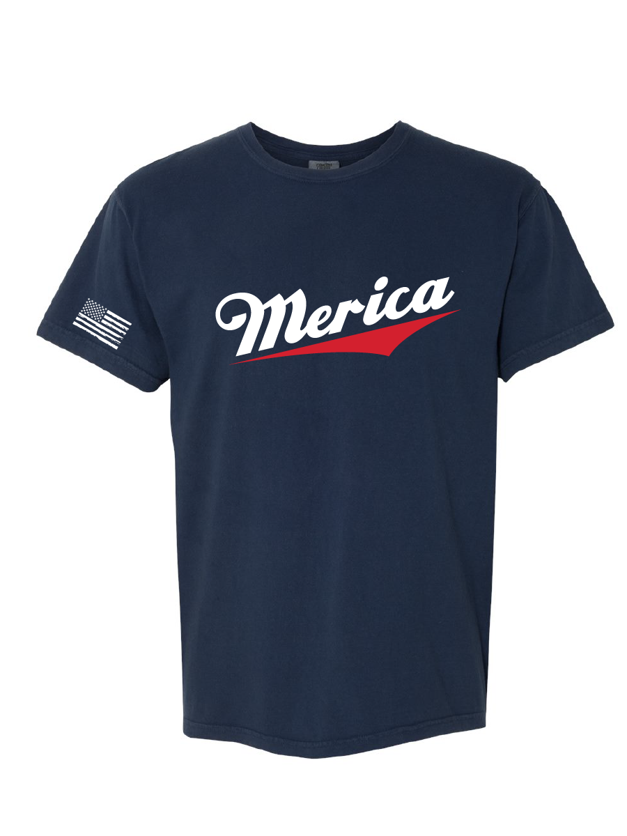 'Merica / Adult Unisex Softstyle Short Sleeve Tee / 3 Colors / Patriotic saltandsandshop