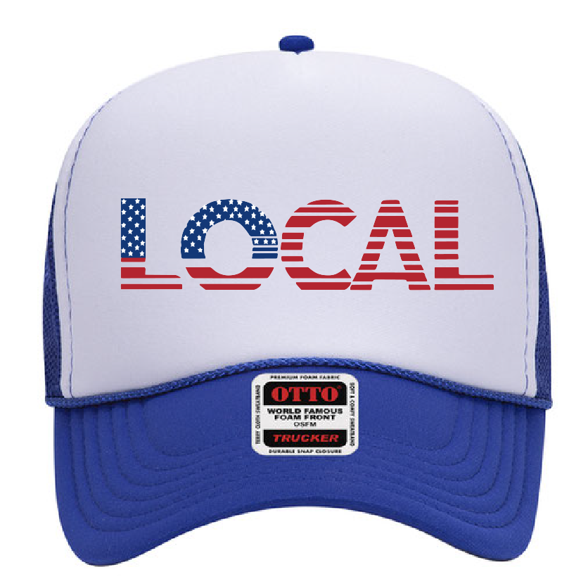 LOCAL Flag Foam Trucker Hat / 3 colors / Patriotic saltandsandshop