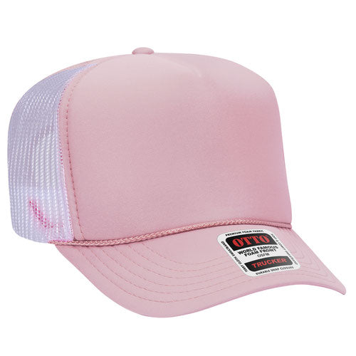 High Crown Foam Trucker Hat / Pink/White / Salt and Sand saltandsandshop