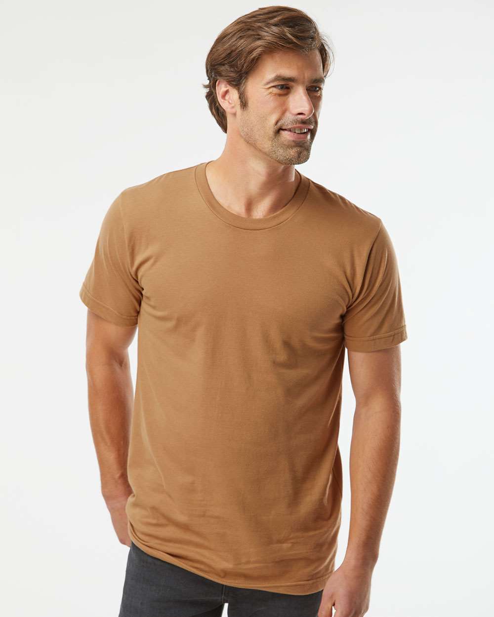 Fine Jersey Unisex T-Shirt / Camel / Salt and Sand