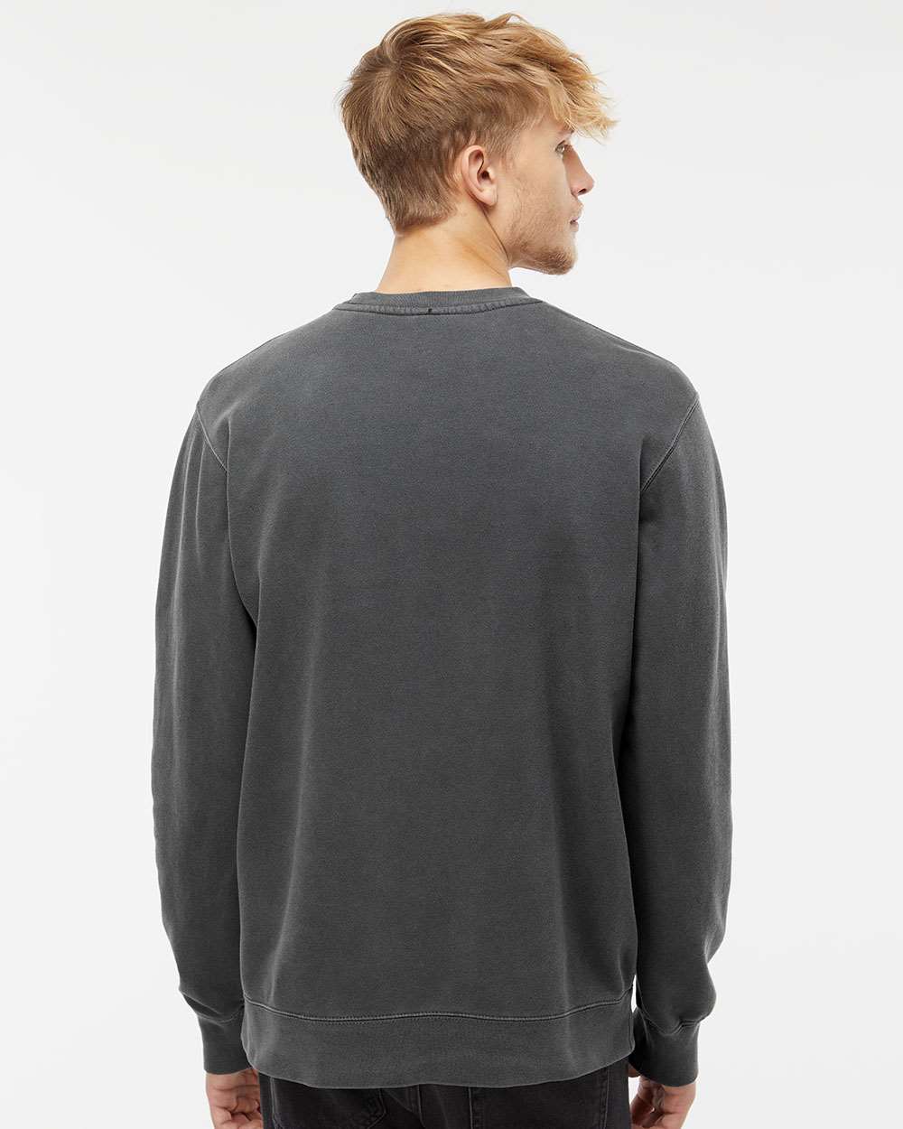 Midweight Pigment-Dyed Crewneck Sweatshirt / Pigment Black / Local saltandsandshop