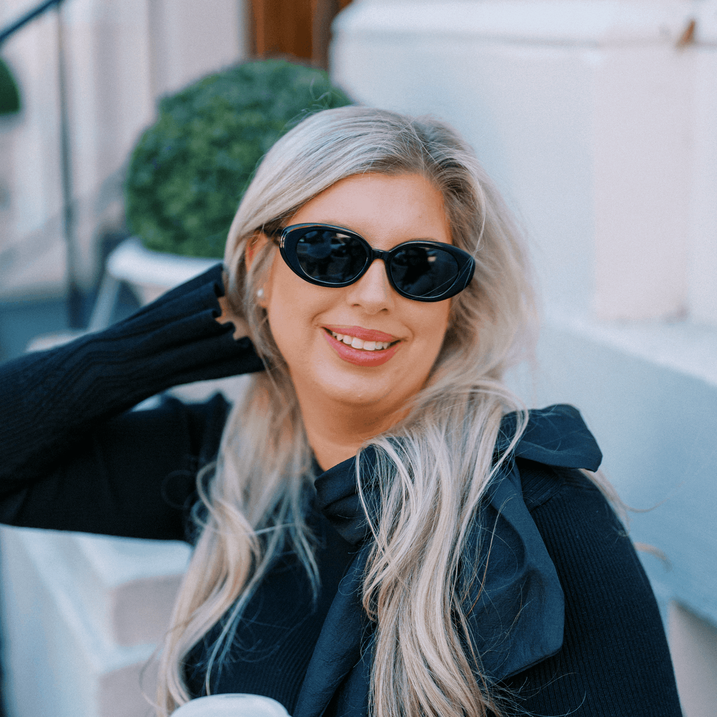WINNIE: MIDNIGHT BLACK Blue Eye Sunglasses