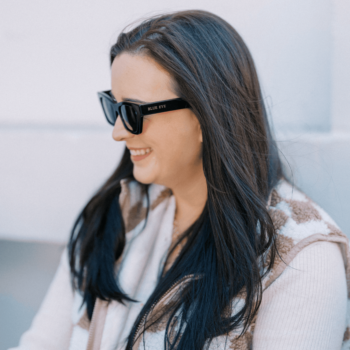 VIVIAN: MIDNIGHT BLACK Blue Eye Sunglasses