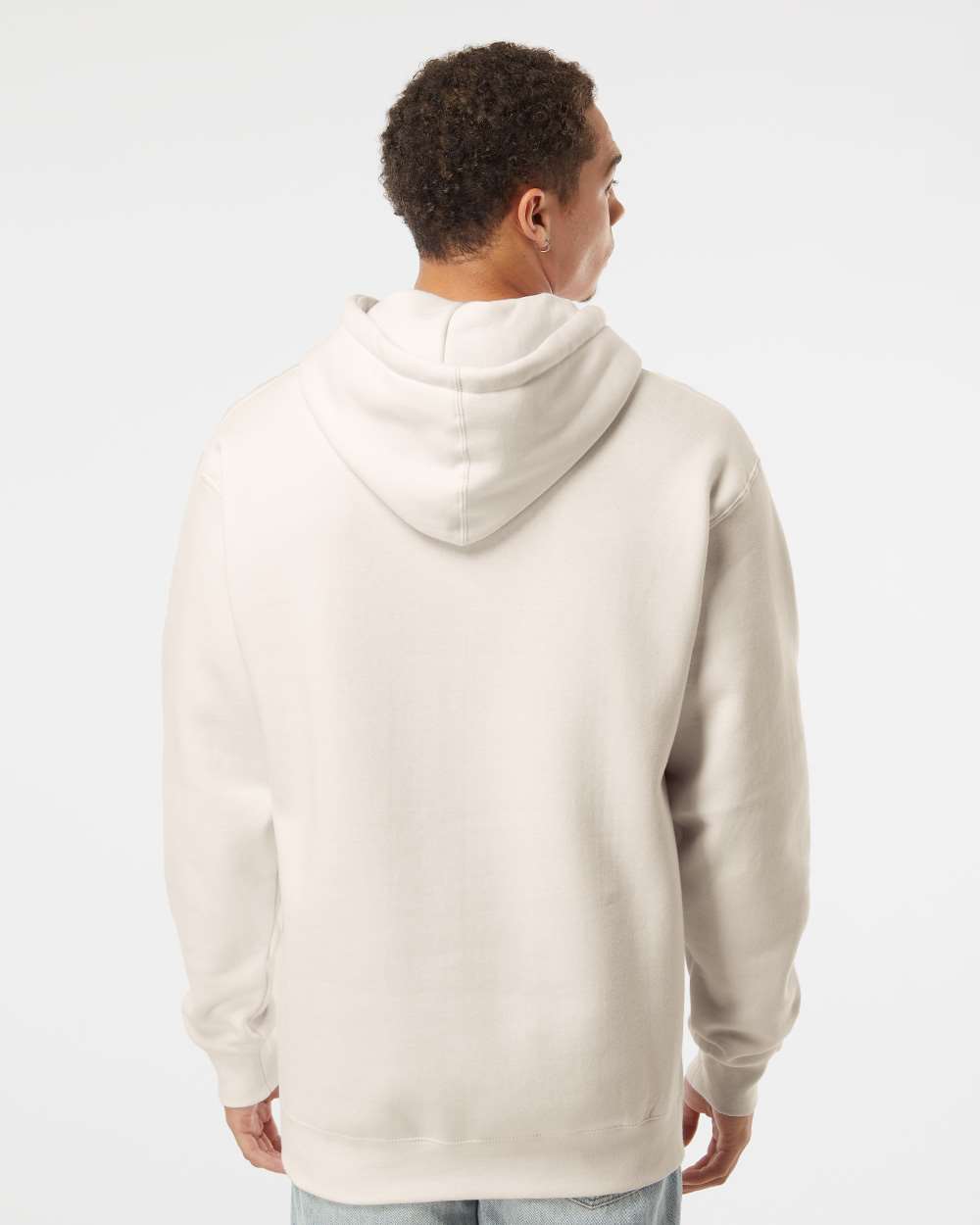 Premium Embroidered / Heavyweight Cross-Grain Hooded Sweatshirt / Bone / Salt and Sand
