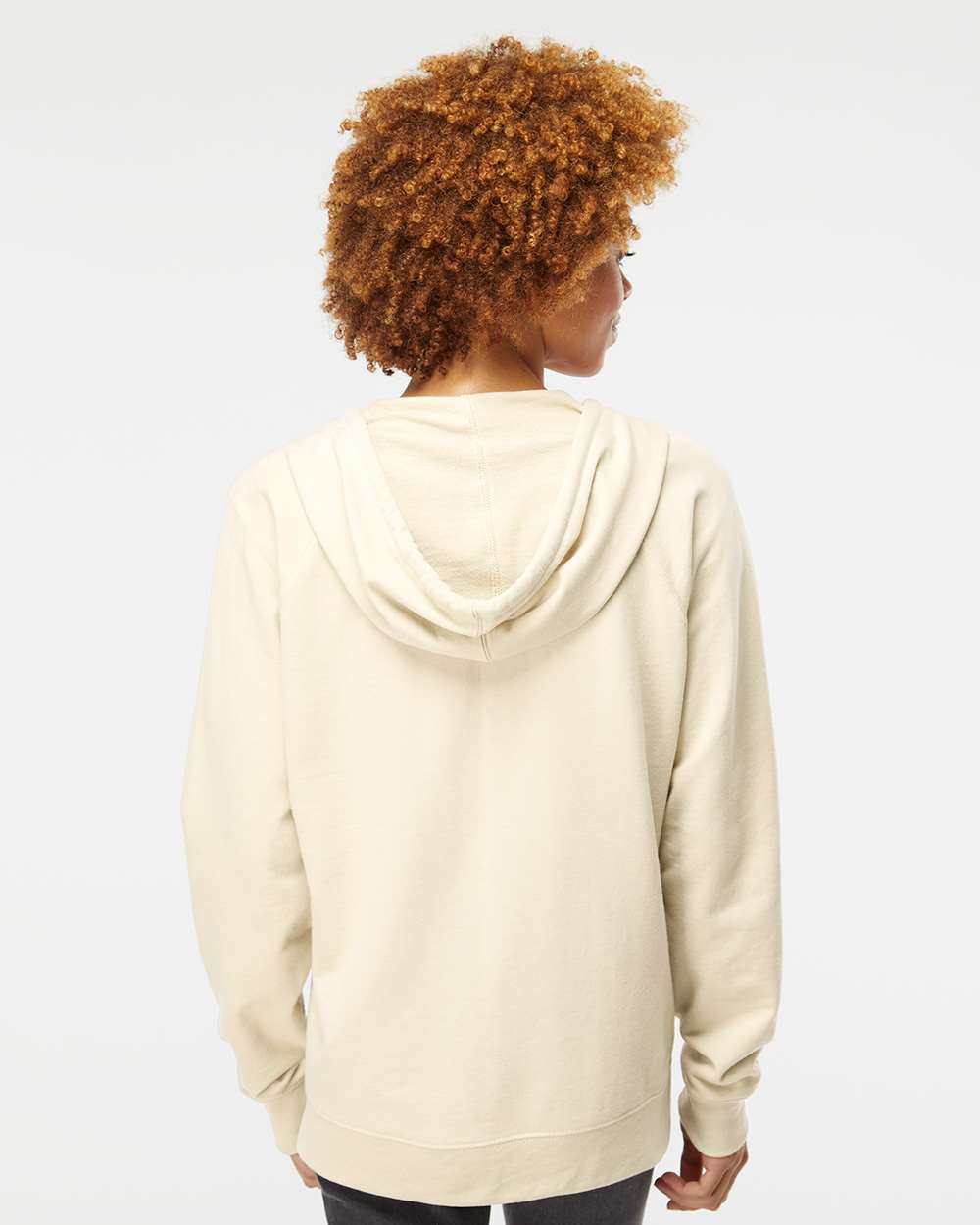 Icon Lightweight Loopback Terry Full-Zip Hooded Sweatshirt / Bone + White / Summer saltandsandshop