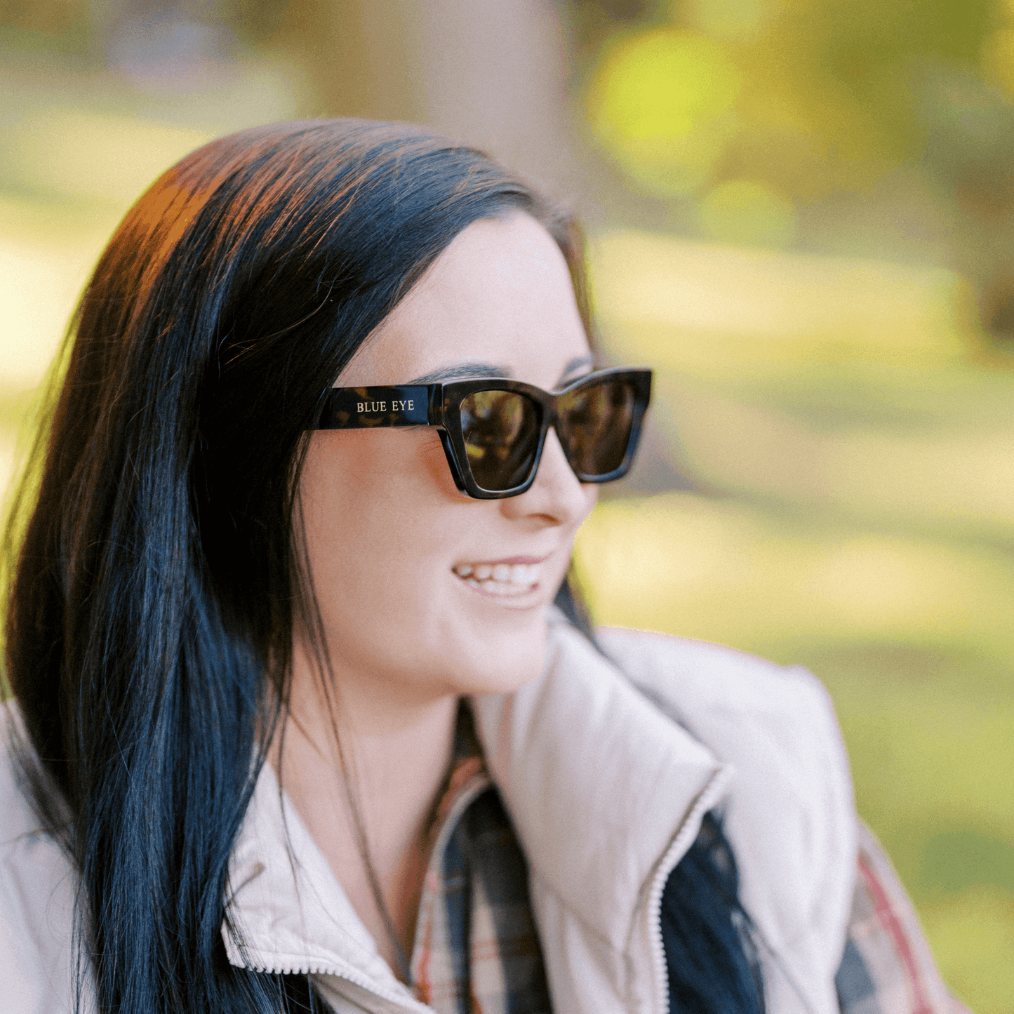 VIVIAN: TORTOISE Blue Eye Sunglasses