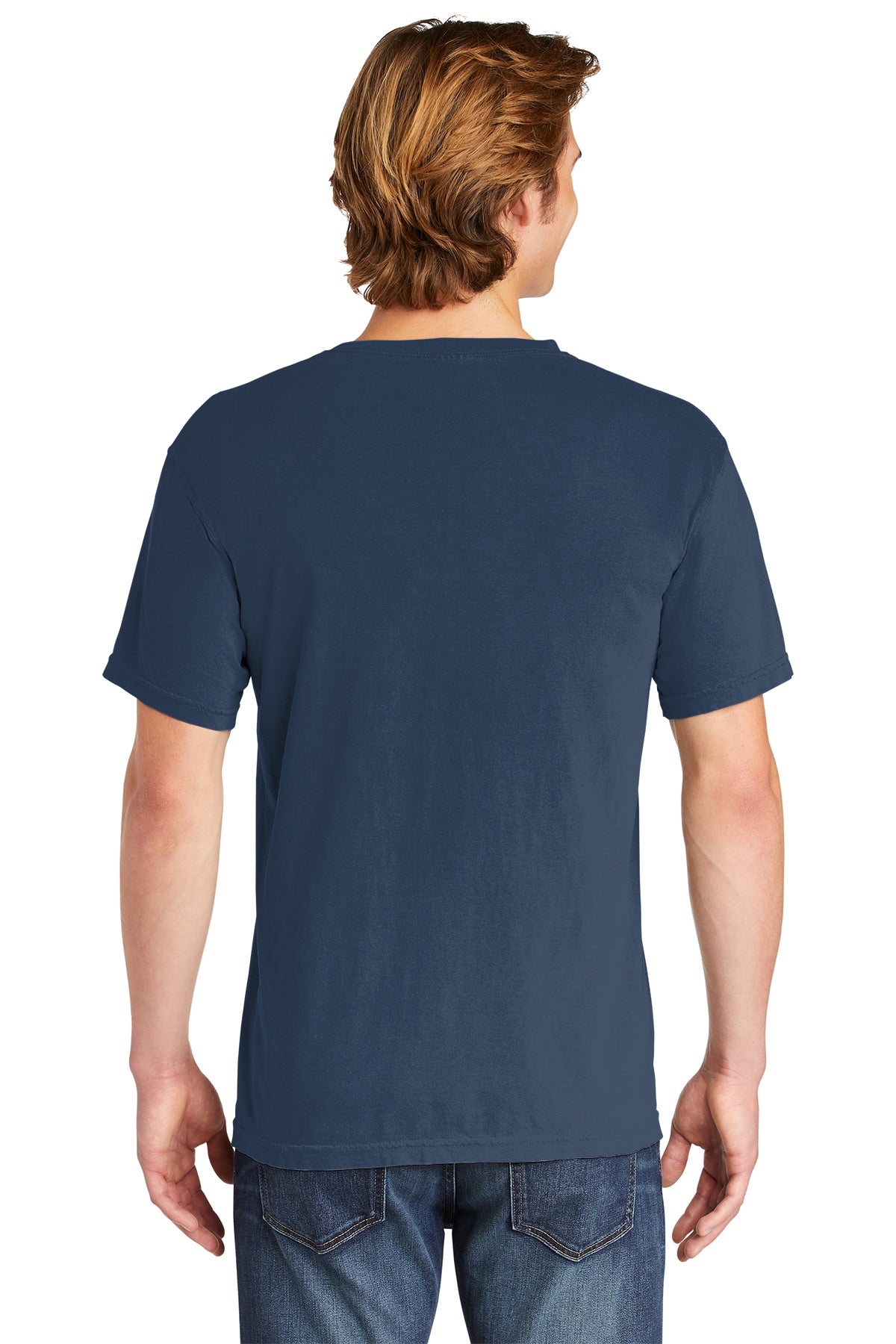 Heavyweight Ring Spun Tee / Deep Blue / Salt and Sand