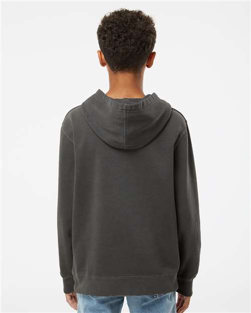 Youth Midweight Pigment-Dyed Hooded Sweatshirt / Pigment Black / Virginia Beach