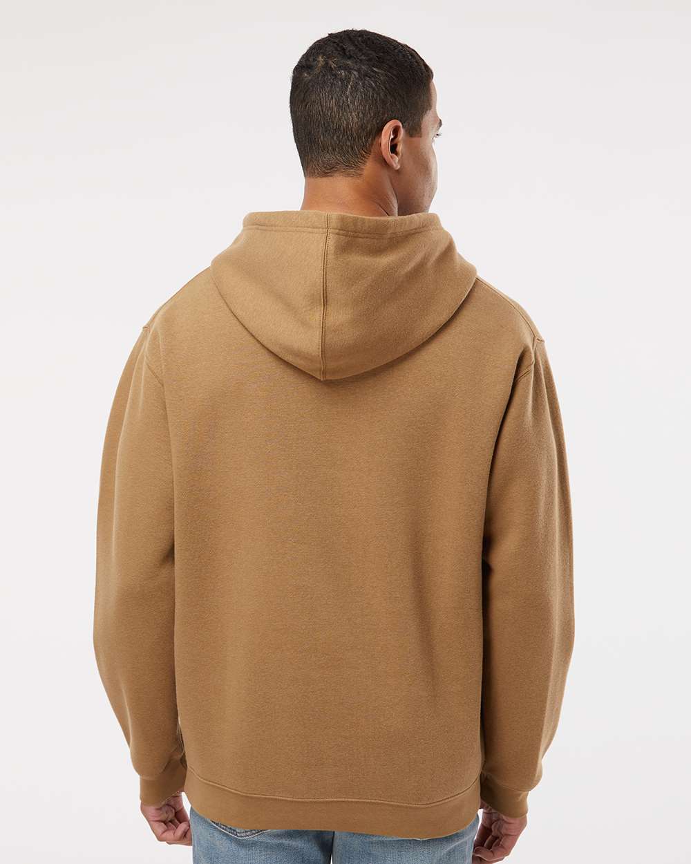 Embroidered Fleece Hoodie / Coyote Brown / Salt and Sand