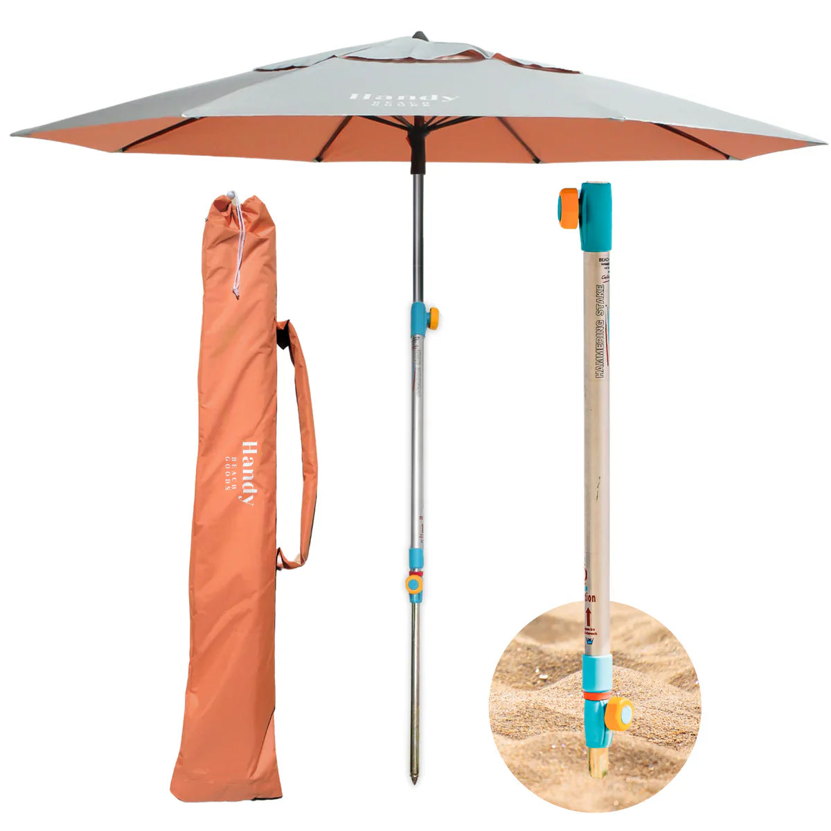 Beach Umbrella & Anchor System Handy Beach Goods