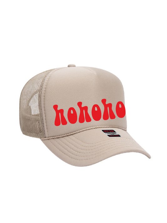 ho ho ho High Crown Foam Trucker Hat / Christmas