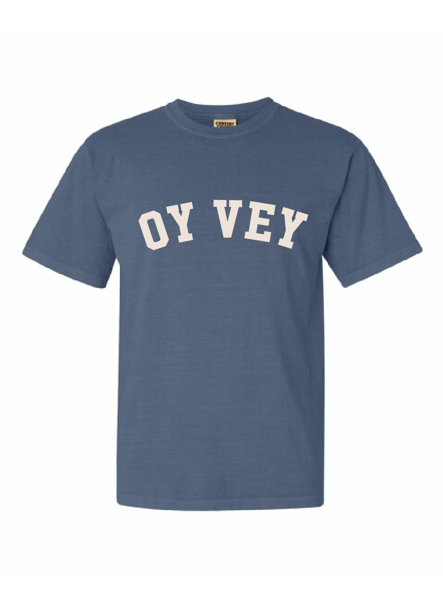Oy Vey / Heavyweight Ring Spun Tee / 4 colors / Hanukkah