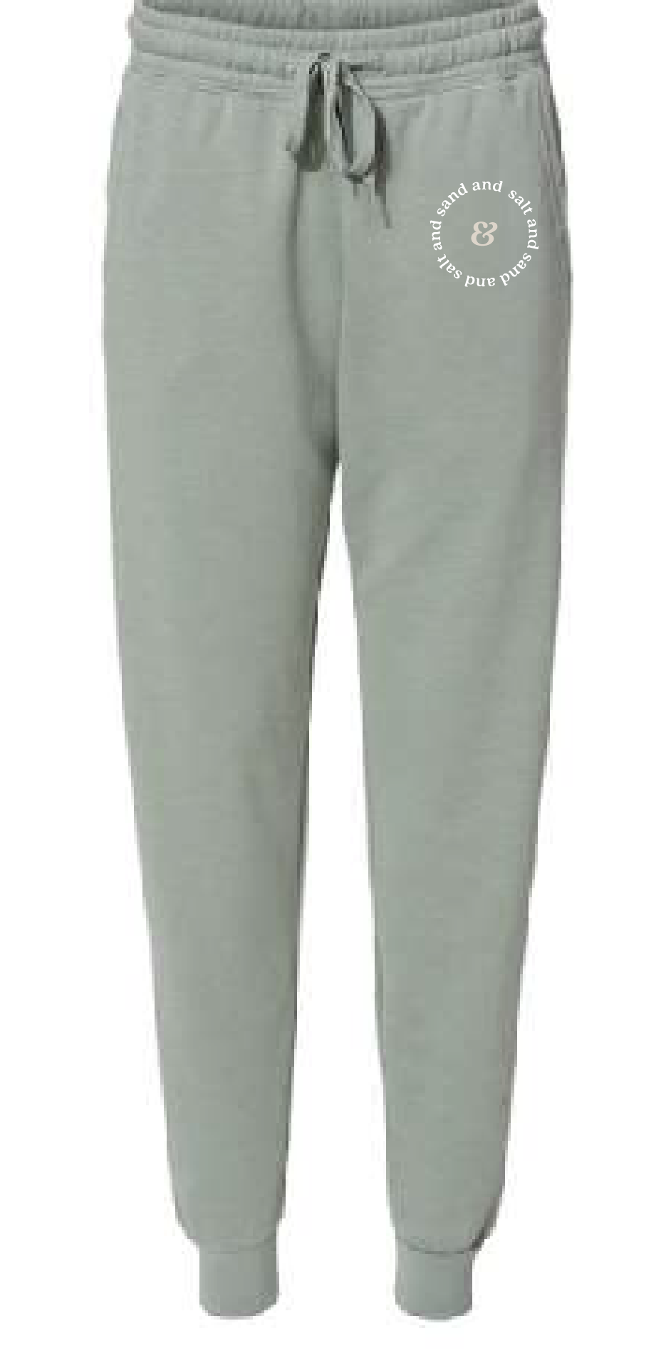 California Wave Wash Crop Hoodie & Jogger Set / Coastal Salt & Sand