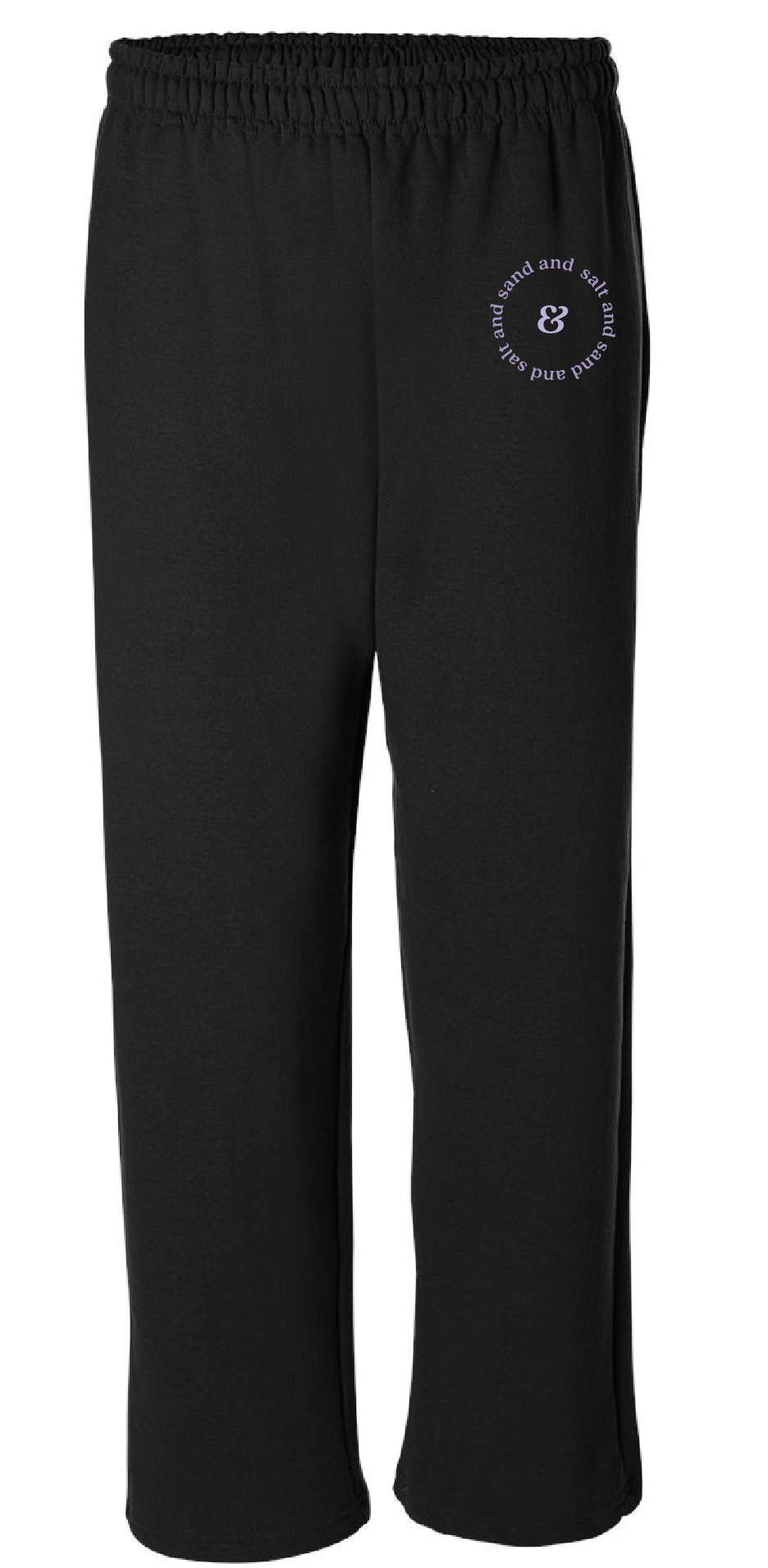 Coastal Crop Hoodie & Sweatpants Set / Black / Coastal Salt & Sand