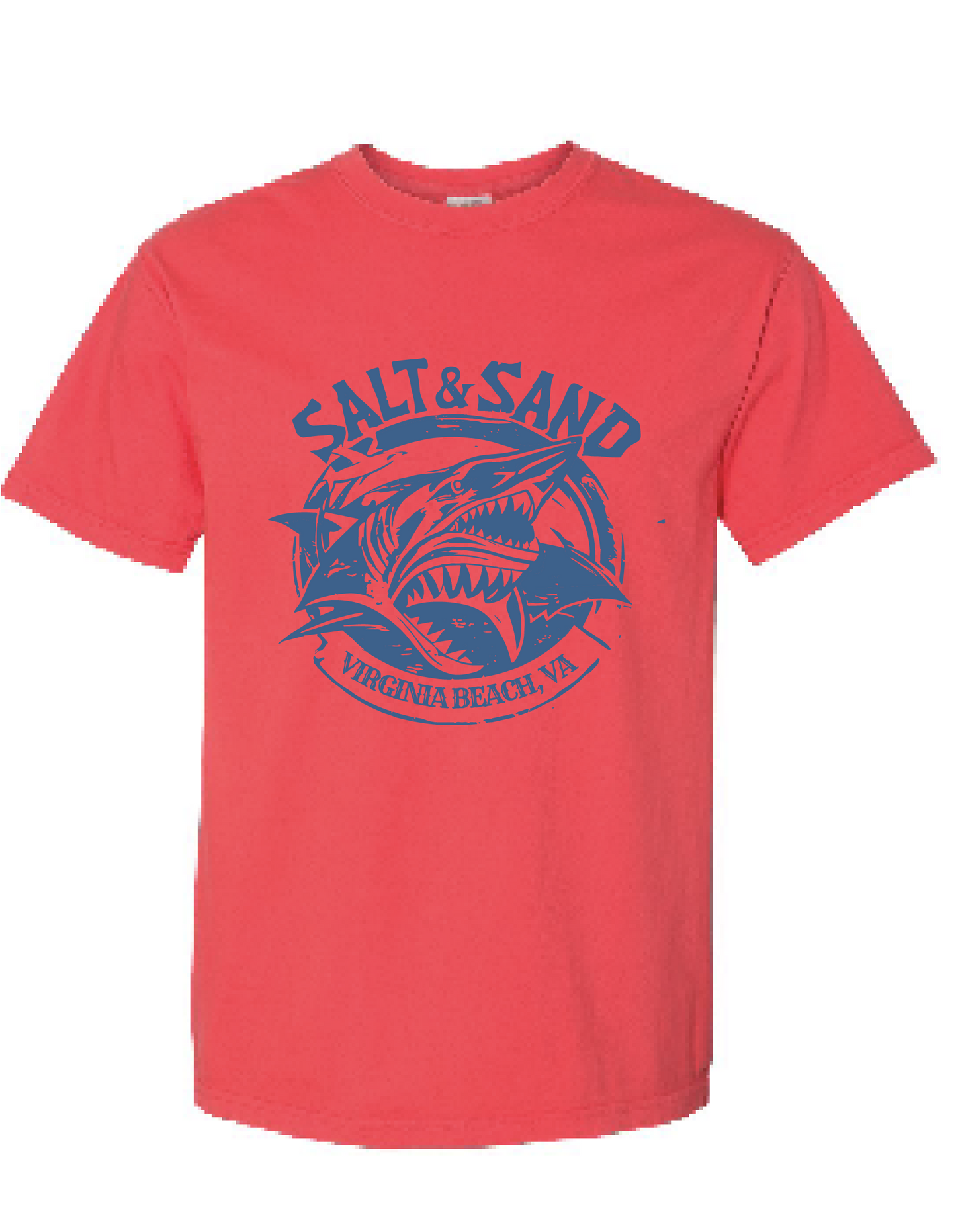 Kids Shark Ring Spun Tee / Paprika / Salt and Sand saltandsandshop