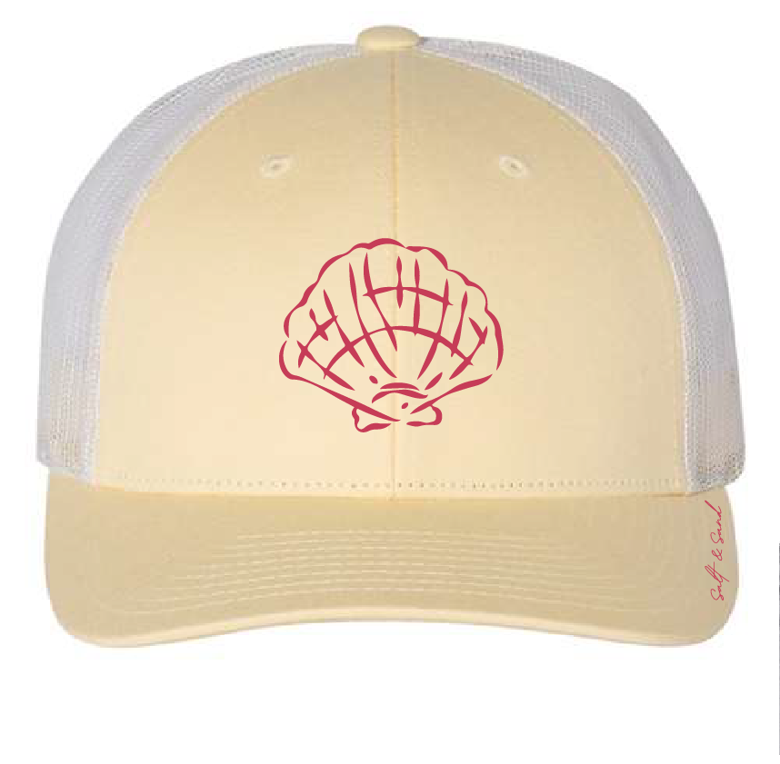 Shell Low Pro Trucker Cap / Pale Yellow / Coastal saltandsandshop