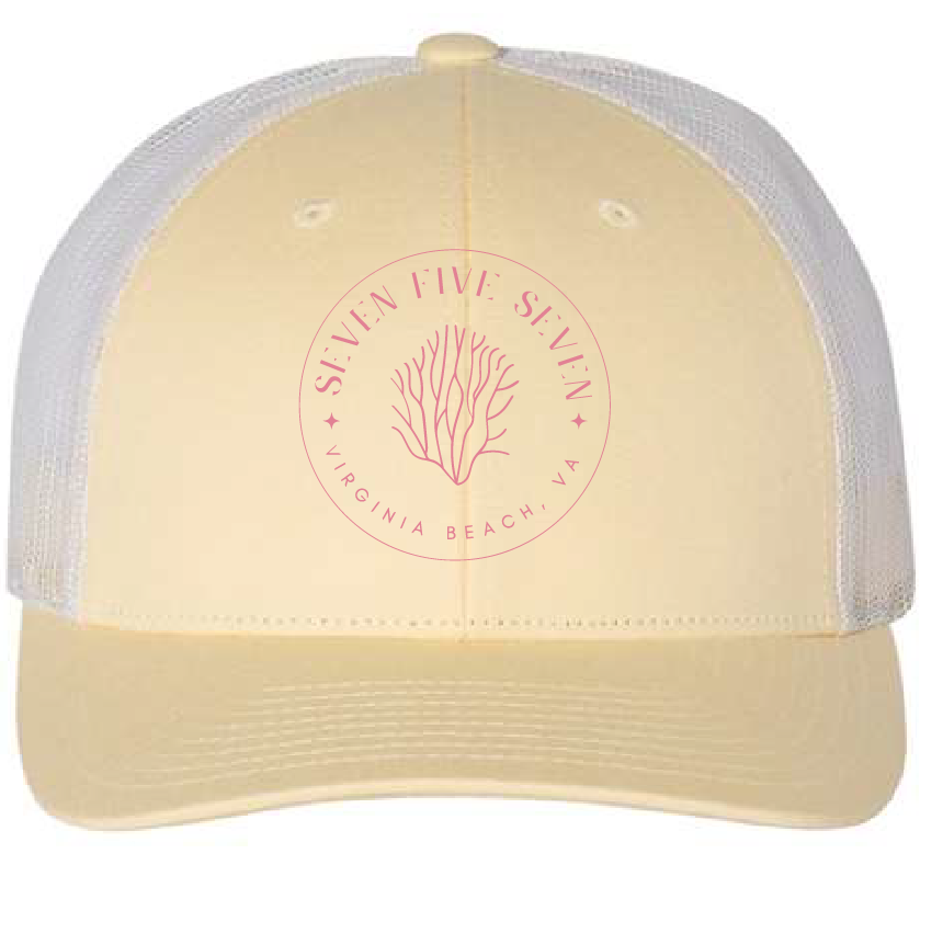 Low Pro Trucker Cap / Pale Yellow / 757 saltandsandshop