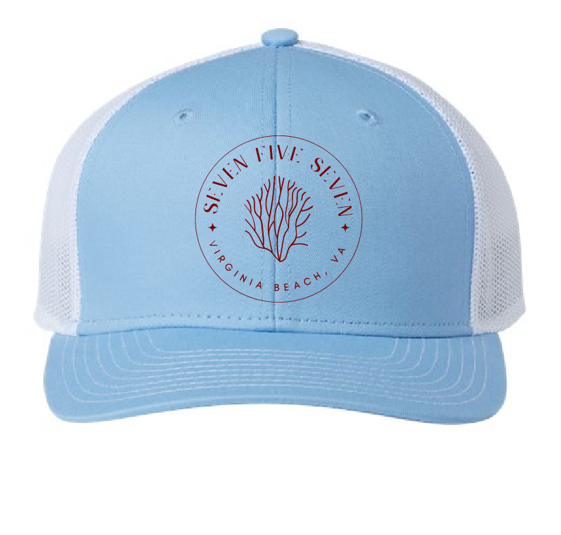 Trucker Snapback Cap / Columbia Blue / 757