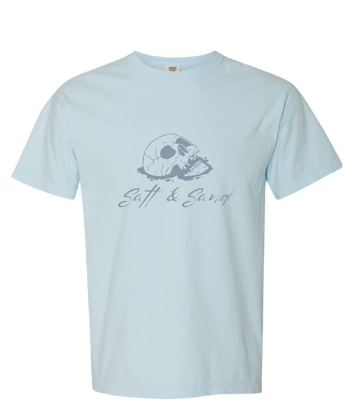 Adult Heavyweight Ring Spun Tee / Chambray / Salt and Sand