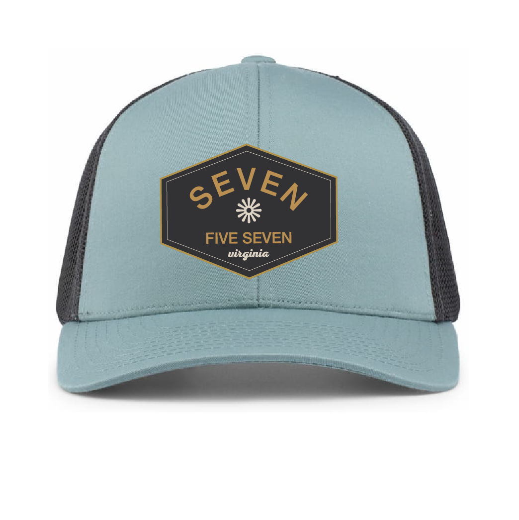 Trucker Snapback Cap / Smoke Blue/Black / 757