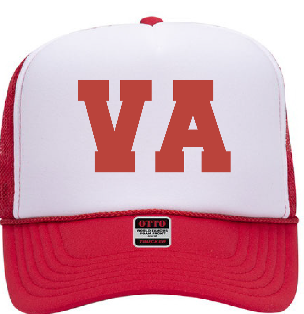 Virginia Foam Trucker Hat / Red& White / Coastal