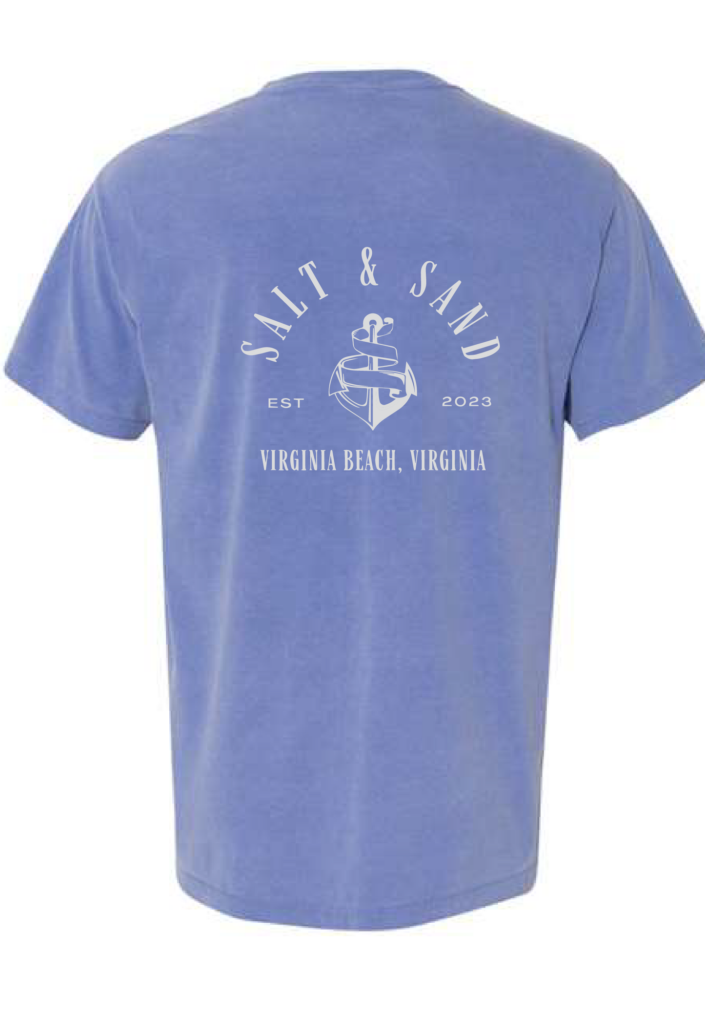 Anchor Ring Spun Tee / Periwinkle / Coastal saltandsandshop