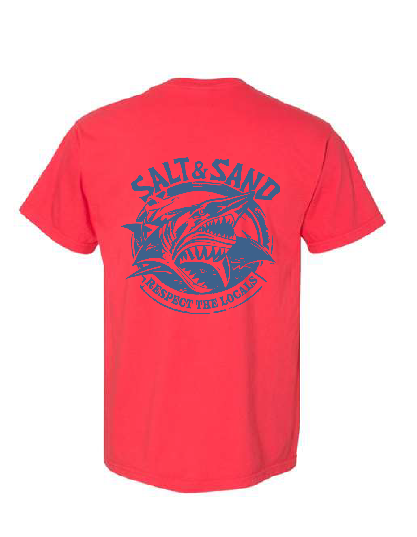 Adult Shark Ring Spun Tee / Paprika / Coastal saltandsandshop