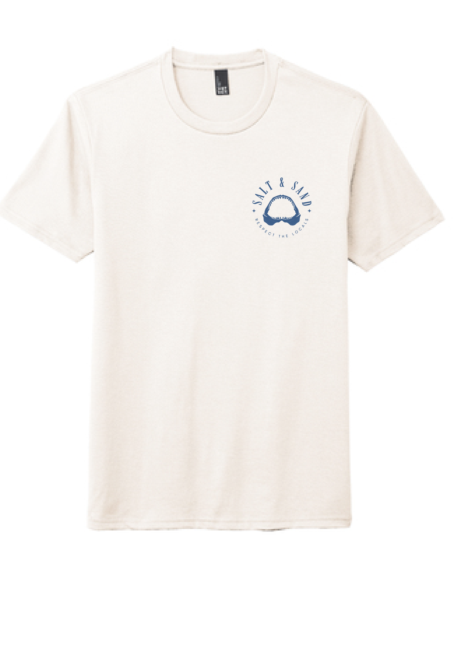 Kids Shark Ring Spun Tee / Ivory / Coastal saltandsandshop