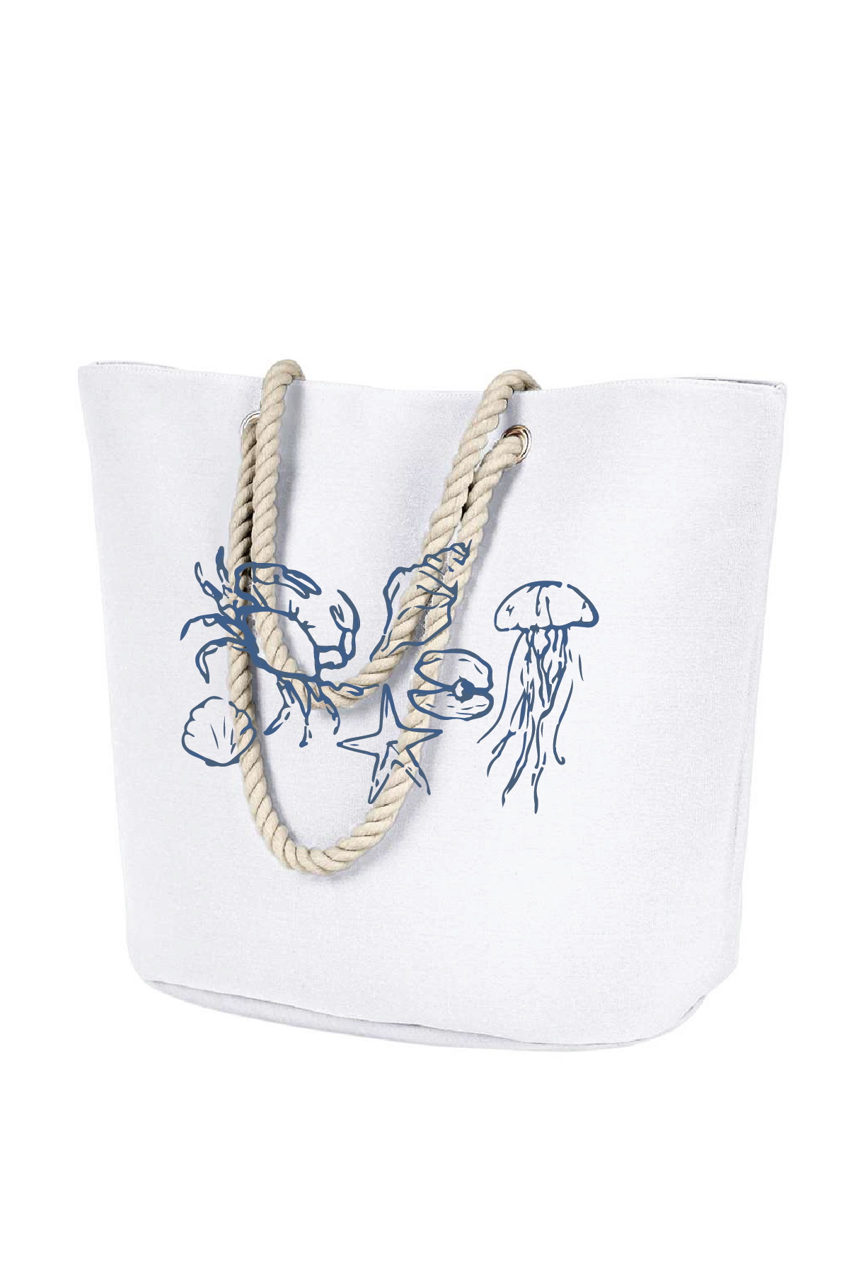 Canvas Rope Beach Tote / 3 colors / Coastal saltandsandshop