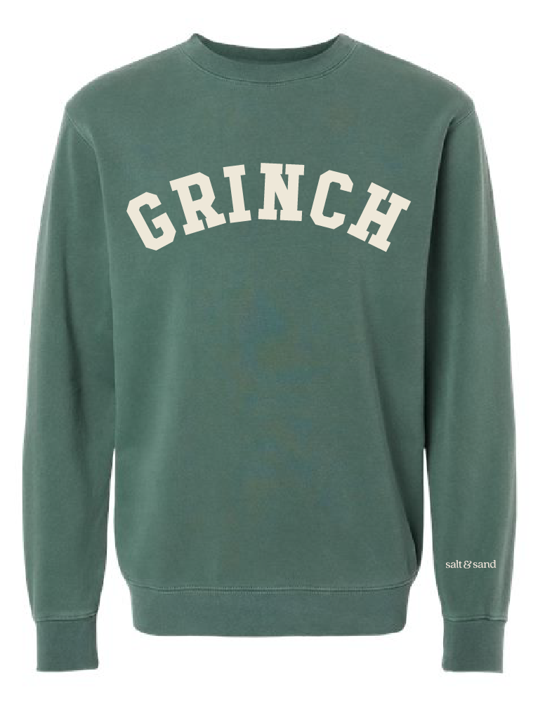 Grinch Midweight Pigment-Dyed Crewneck Sweatshirt / Pigment Alpine Green / Christmas