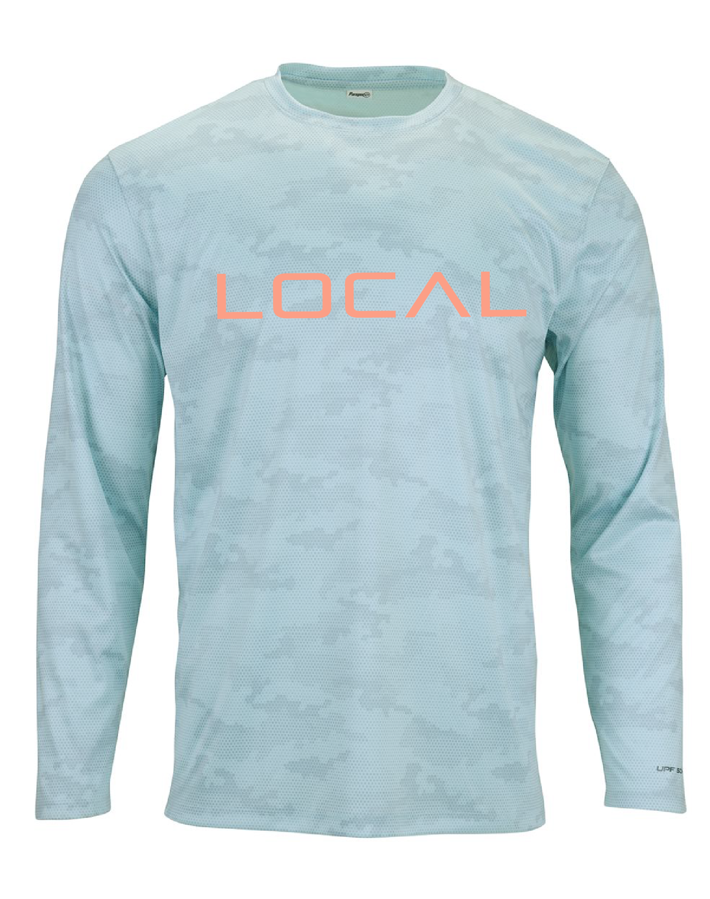 Pompano Performance Camo Long Sleeve T-Shirt / Aqua Camo / Local
