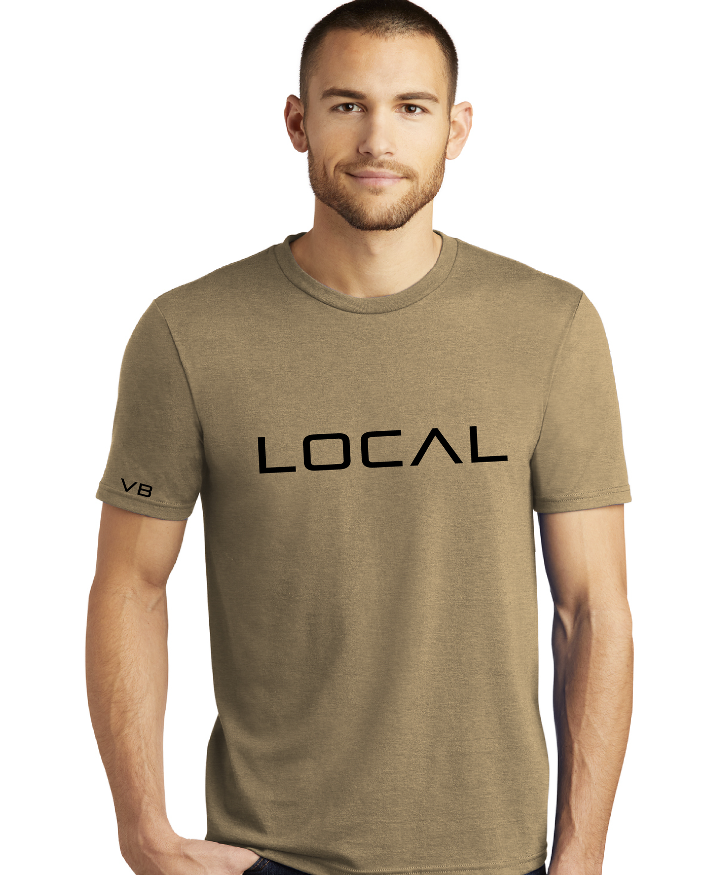 Unisex Heather Triblend Tee / Dessert Tan Heather / Local