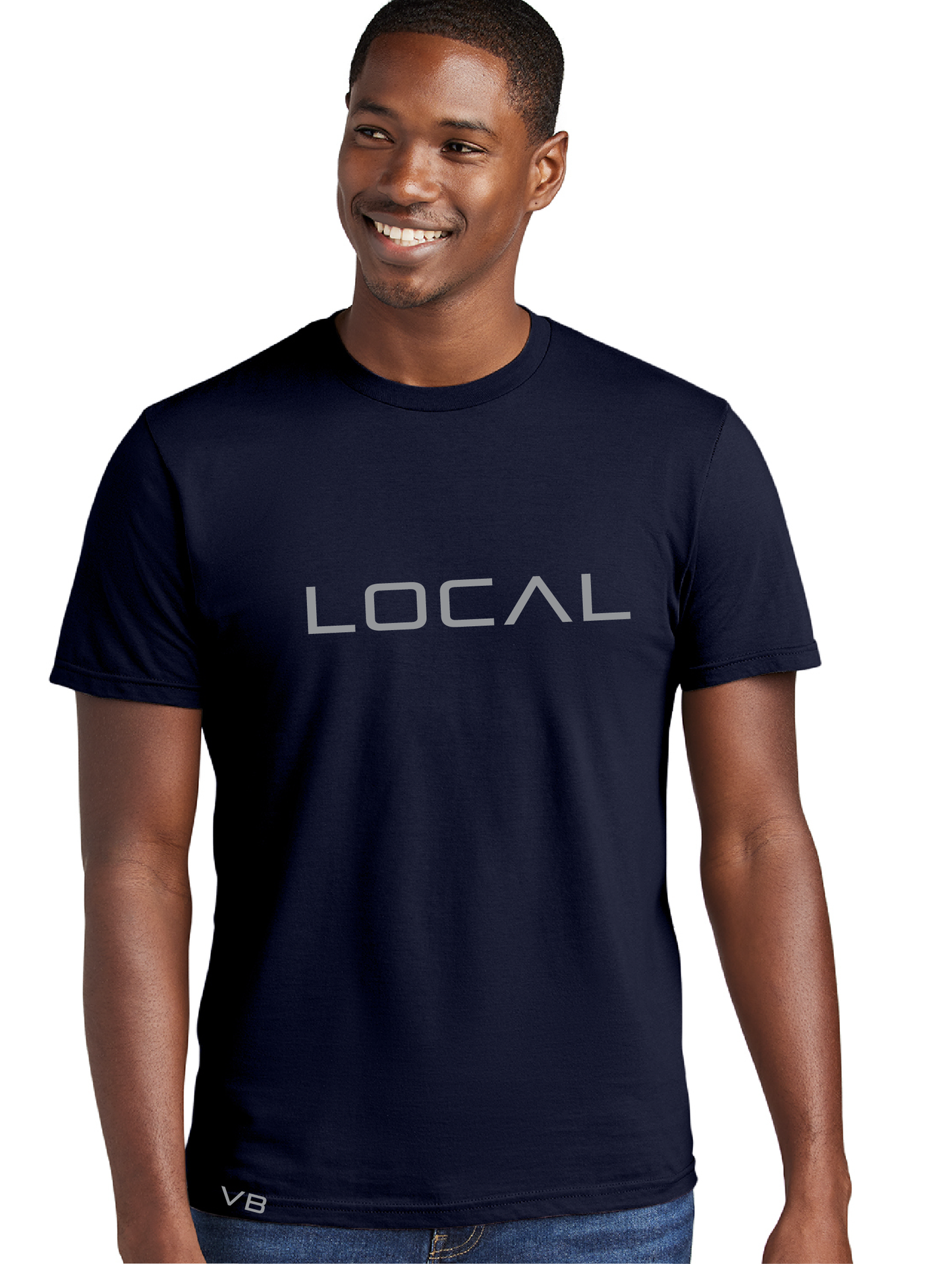 Unisex Heather Triblend Tee / New Navy / Local