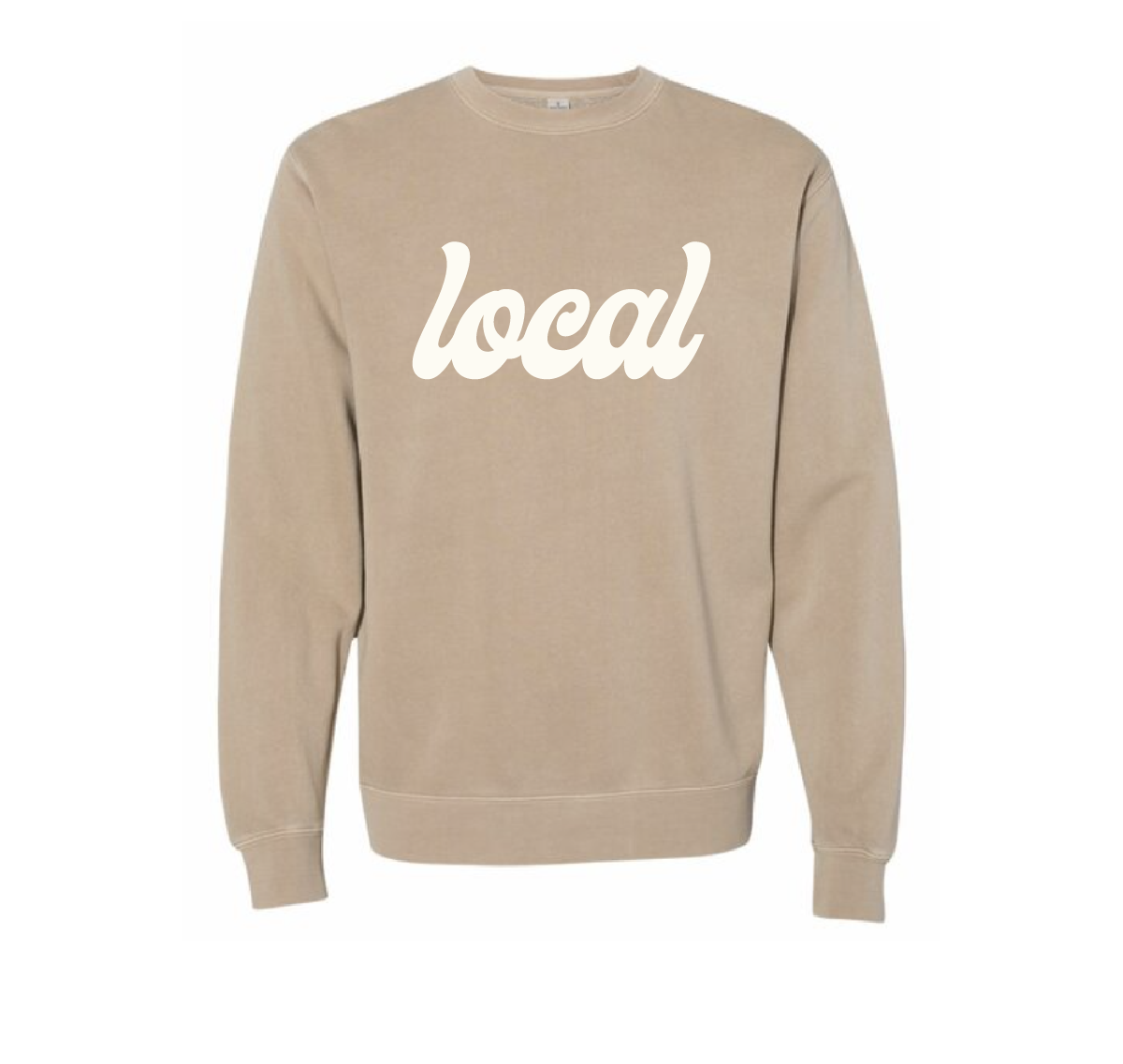 Midweight Pigment-Dyed Crewneck Sweatshirt /Sandstone / Local