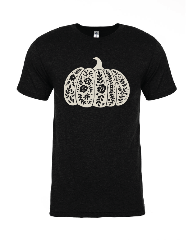 Unisex Heather CVC Short Sleeve Tee / Black Heather / Halloween