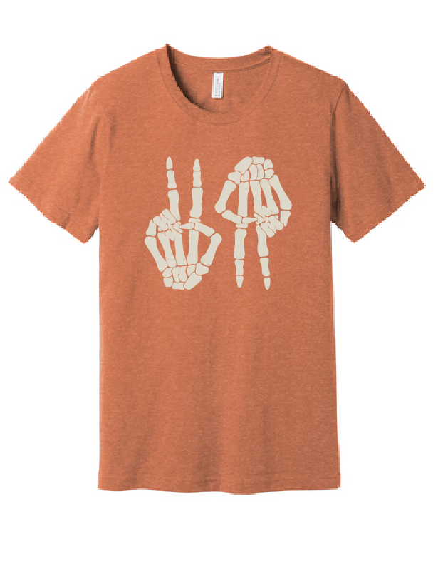 VA Unisex Heather CVC Short Sleeve Tee / Heather Autumn / Halloween