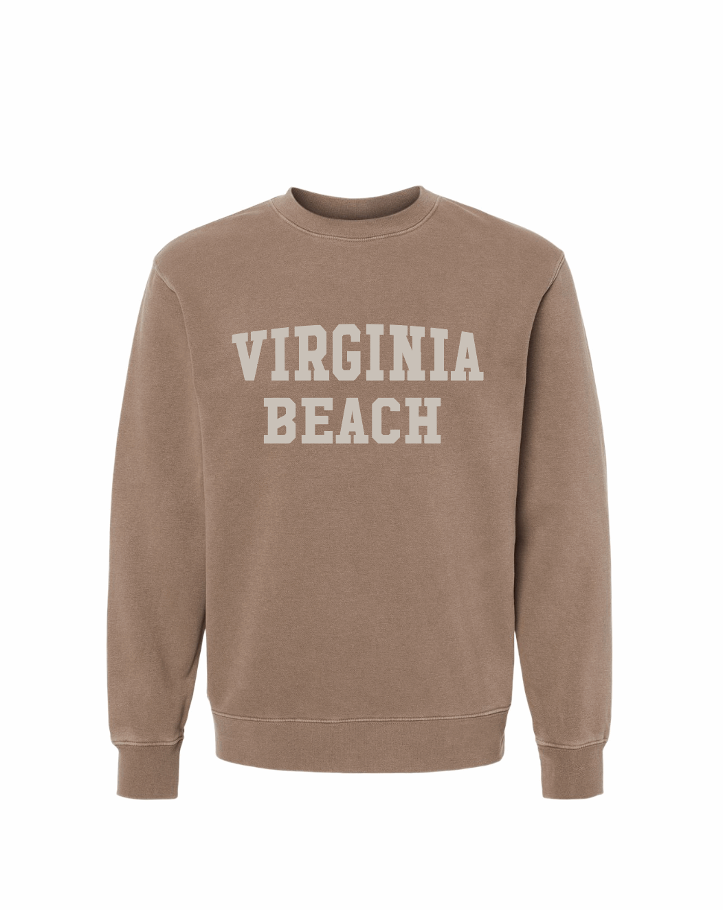 Midweight Pigment-Dyed Crewneck Sweatshirt / Pigment Clay / Virginia Beach