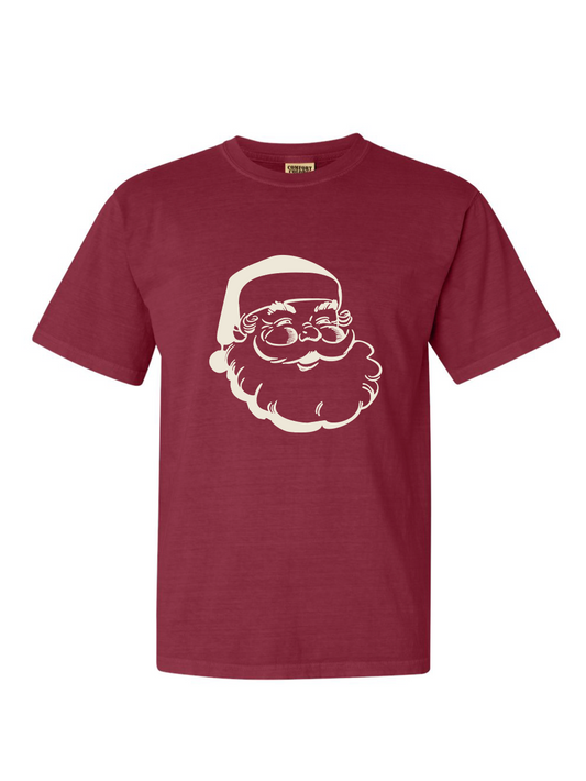 Vintage Santa / Heavyweight Ring Spun Tee / 3 Colors / Christmas