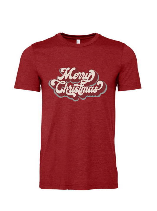 Merry Christmas / Unisex Heather Softstyle Short Sleeve Tee / 2 Colors / Christmas
