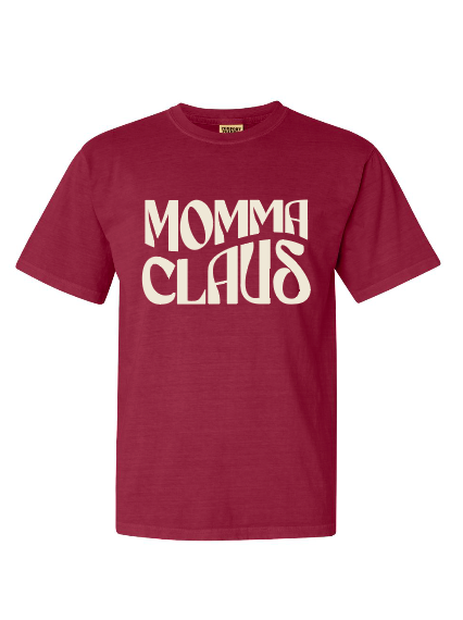 Momma Claus / Heavyweight Ring Spun Tee / 3 Colors / Christmas