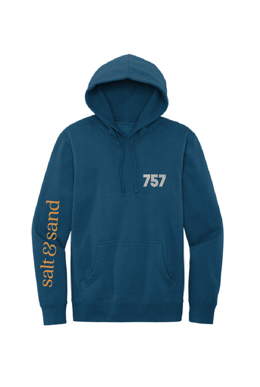 Midweight Fleece Hooded Sweatshirt / Deep Blue / Salt & Sand