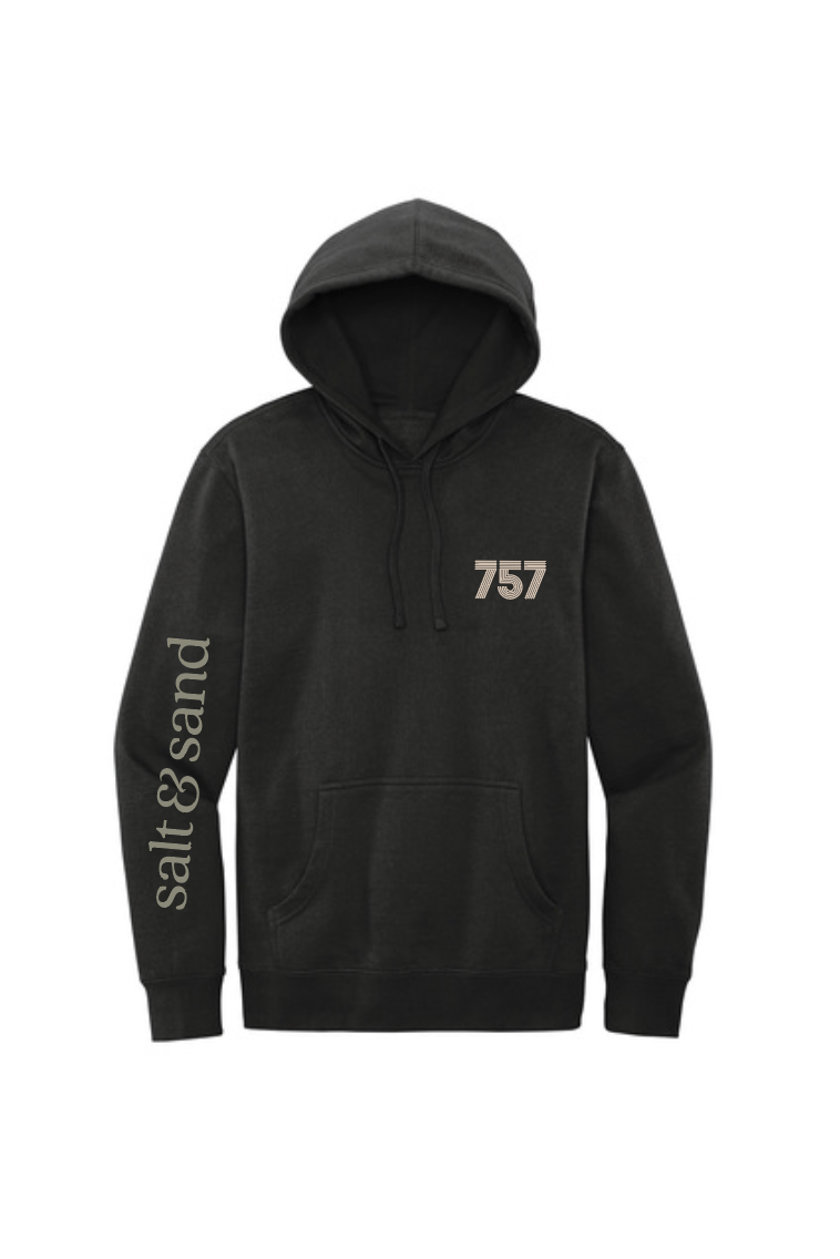 Midweight Fleece Hooded Sweatshirt / Black / 757 saltandsandshop