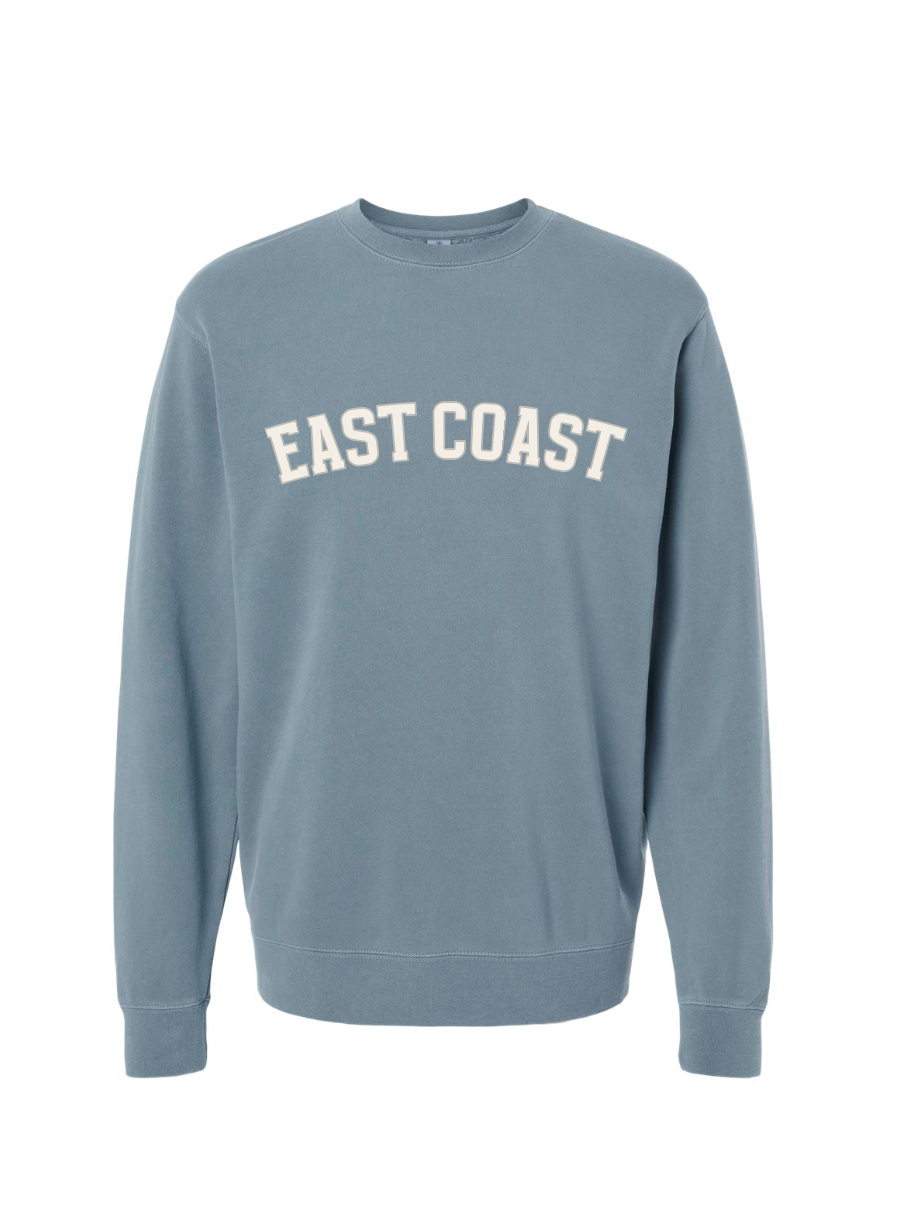 Midweight Pigment-Dyed Crewneck Sweatshirt / Pigment Slate / East Coast saltandsandshop